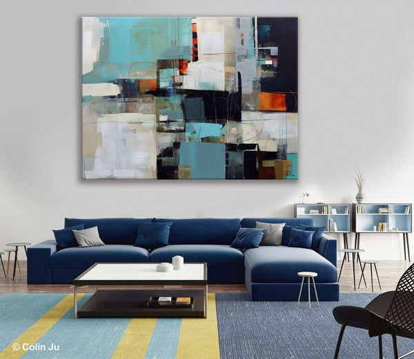 Extra Large Paintings for Dining Room, Abstract Wall Paintings, Hand Painted Canvas Art, Original Artowrk, Contemporary Wall Art Paintings-HomePaintingDecor