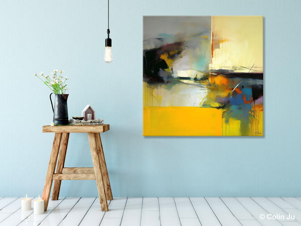 Simple Modern Acrylic Artwork, Modern Canvas Paintings, Large Abstract Art for Bedroom, Original Abstract Wall Art, Contemporary Canvas Art-HomePaintingDecor