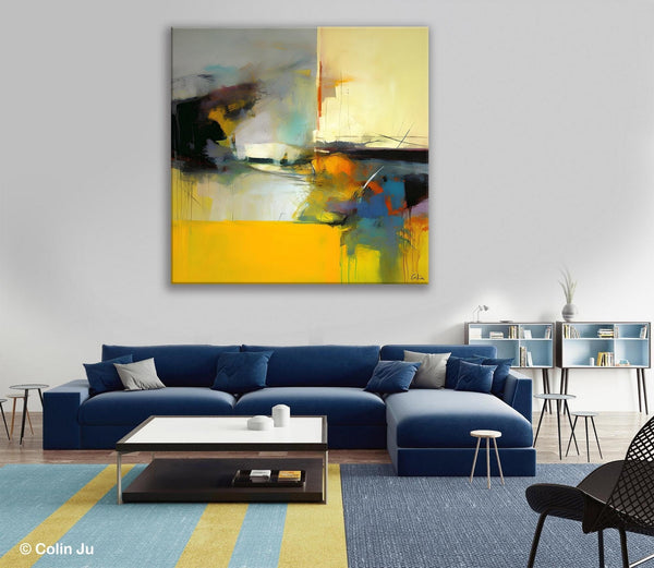 Simple Modern Acrylic Artwork, Modern Canvas Paintings, Large Abstract Art for Bedroom, Original Abstract Wall Art, Contemporary Canvas Art-HomePaintingDecor