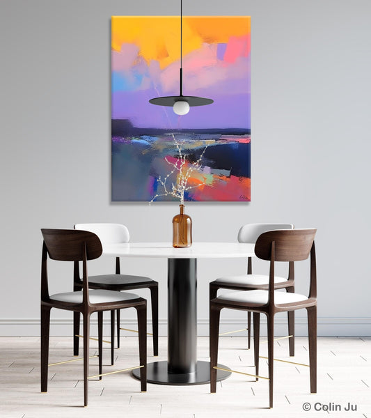 Abstract Landscape Artwork, Contemporary Wall Art Paintings, Extra Large Original Art, Landscape Painting on Canvas, Hand Painted Canvas Art-HomePaintingDecor