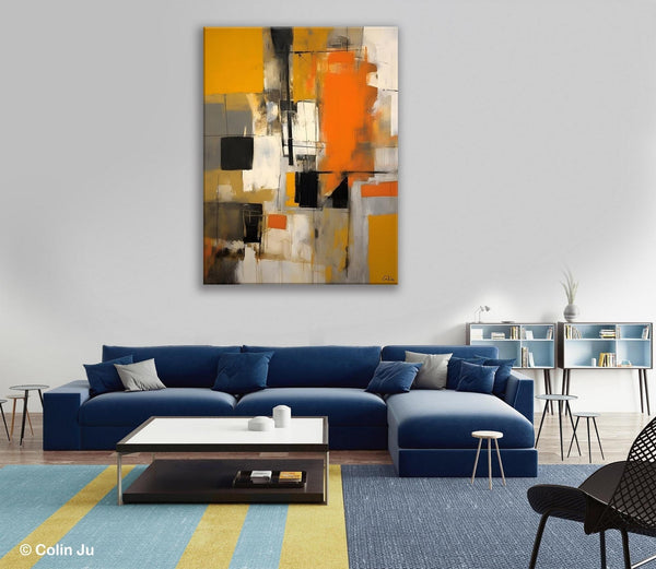 Oversized Abstract Art Paintings, Original Canvas Artwork, Large Wall Art Painting for Dining Room, Contemporary Acrylic Painting on Canvas-HomePaintingDecor