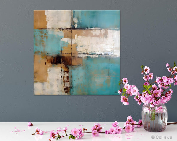 Large Wall Art for Bedroom, Geometric Modern Acrylic Art, Modern Original Abstract Art, Canvas Paintings for Sale, Contemporary Canvas Art-HomePaintingDecor