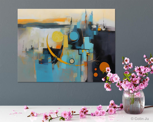 Extra Large Canvas Painting for Living Room, Original Acrylic Wall Art, Oversized Contemporary Acrylic Paintings, Abstract Canvas Paintings-HomePaintingDecor