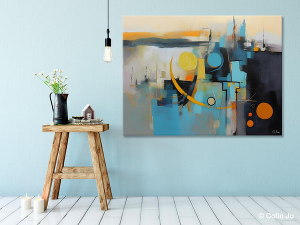 Extra Large Canvas Painting for Living Room, Original Acrylic Wall Art, Oversized Contemporary Acrylic Paintings, Abstract Canvas Paintings-HomePaintingDecor