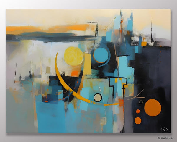 Extra Large Canvas Painting for Living Room, Original Acrylic Wall Art, Oversized Contemporary Acrylic Paintings, Abstract Canvas Paintings-HomePaintingDecor