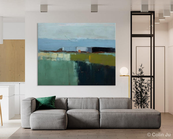 Landscape Acrylic Paintings, Landscape Abstract Painting, Modern Wall Art for Living Room, Original Abstract Art, Acrylic Painting on Canvas-HomePaintingDecor