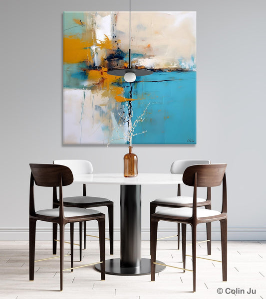 Large Abstract Art for Bedroom, Modern Canvas Paintings, Original Abstract Wall Art, Geometric Modern Acrylic Art, Contemporary Canvas Art-HomePaintingDecor