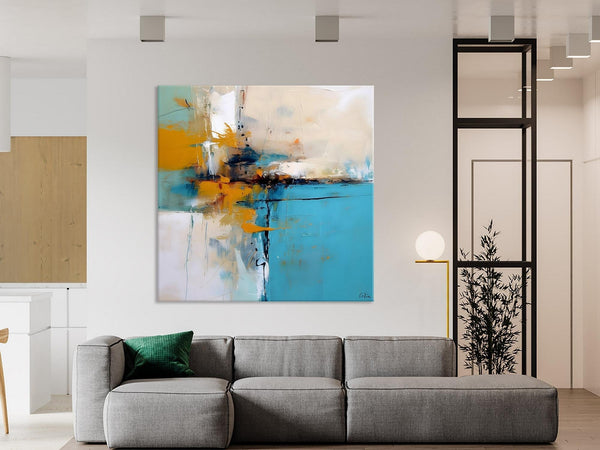 Large Abstract Art for Bedroom, Modern Canvas Paintings, Original Abstract Wall Art, Geometric Modern Acrylic Art, Contemporary Canvas Art-HomePaintingDecor