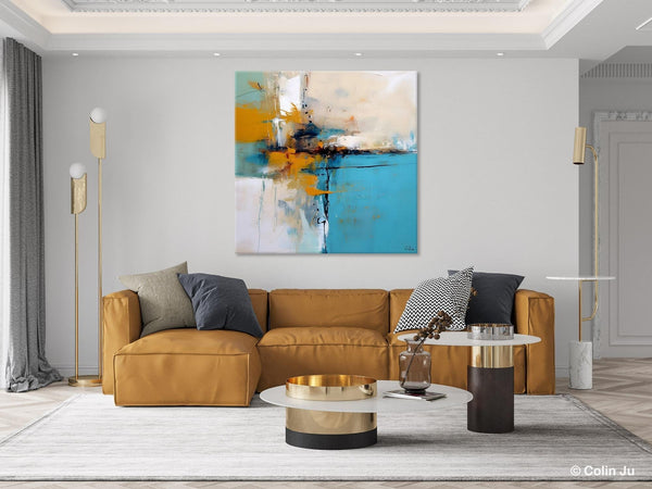 Large Abstract Art for Bedroom, Modern Canvas Paintings, Original Abstract Wall Art, Geometric Modern Acrylic Art, Contemporary Canvas Art-HomePaintingDecor