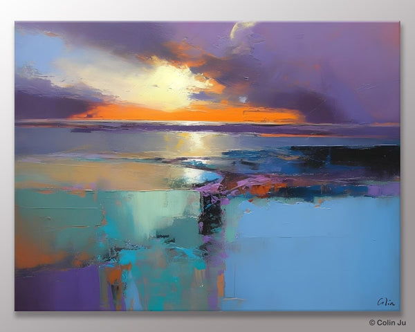 Landscape Canvas Paintings for Living Room, Original Landscape Paintings, Extra Large Modern Wall Art Paintings, Acrylic Painting on Canvas-HomePaintingDecor