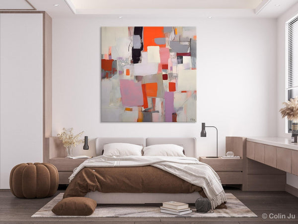 Modern Acrylic Artwork, Original Modern Paintings, Contemporary Canvas Art, Heavy Texture Canvas Art, Large Abstract Painting for Bedroom-HomePaintingDecor