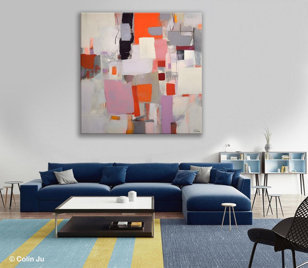 Modern Acrylic Artwork, Original Modern Paintings, Contemporary Canvas Art, Heavy Texture Canvas Art, Large Abstract Painting for Bedroom-HomePaintingDecor
