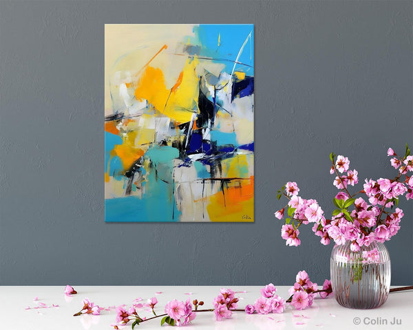 Original Canvas Wall Art, Oversized Contemporary Acrylic Paintings, Modern Abstract Paintings, Extra Large Canvas Painting for Living Room-HomePaintingDecor