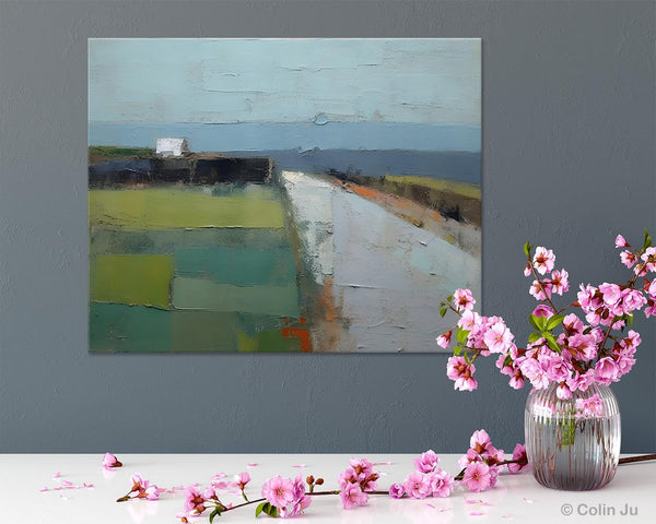 Heavy Texture Canvas Art, Abstract Landscape Paintings, Extra Large Canvas Painting for Living Room, Large Original Abstract Wall Art-HomePaintingDecor