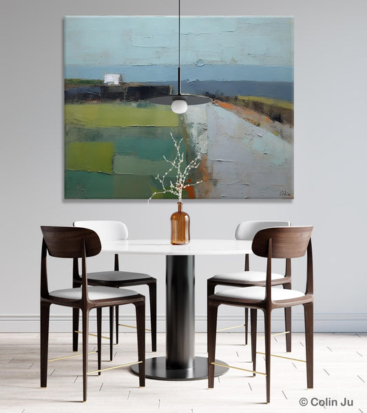 Heavy Texture Canvas Art, Abstract Landscape Paintings, Extra Large Canvas Painting for Living Room, Large Original Abstract Wall Art-HomePaintingDecor