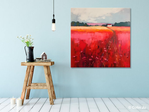 Original Landscape Paintings, Oversized Modern Wall Art Paintings, Modern Acrylic Artwork on Canvas, Large Abstract Painting for Living Room-HomePaintingDecor