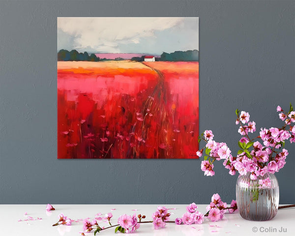 Original Landscape Paintings, Oversized Modern Wall Art Paintings, Modern Acrylic Artwork on Canvas, Large Abstract Painting for Living Room-HomePaintingDecor