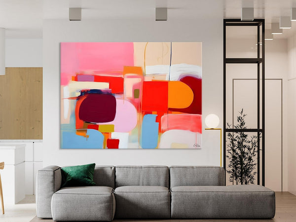 Extra Large Canvas Paintings, Original Abstract Art, Modern Wall Art Ideas for Dining Room, Impasto Painting, Contemporary Acrylic Paintings-HomePaintingDecor