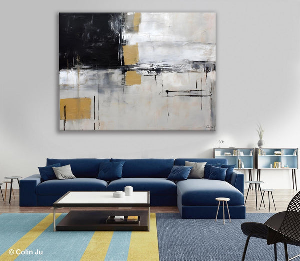 Original Abstract Art, Modern Wall Art Ideas for Bedroom, Extra Large Canvas Paintings, Impasto Art Painting, Contemporary Acrylic Paintings-HomePaintingDecor