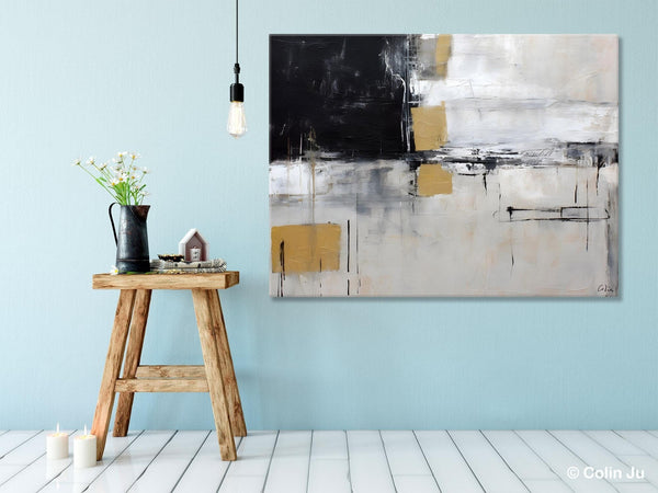Original Abstract Art, Modern Wall Art Ideas for Bedroom, Extra Large Canvas Paintings, Impasto Art Painting, Contemporary Acrylic Paintings-HomePaintingDecor