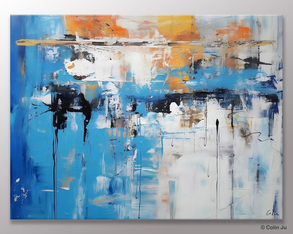Oversized Canvas Paintings, Original Abstract Art, Modern Wall Art Ideas for Living Room, Palette Knife Painting, Contemporary Acrylic Art-HomePaintingDecor