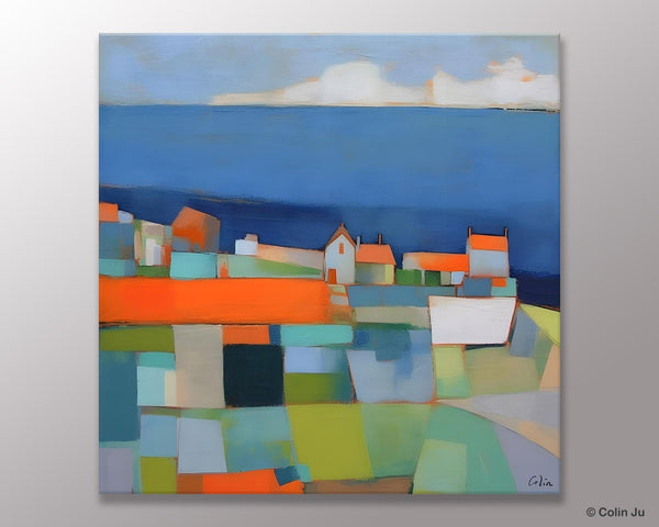 Landscape Canvas Paintings, Original Abstract Wall Art Paintings, Modern Wall Art Painting for Living Room, Acrylic Painting on Canvas-HomePaintingDecor