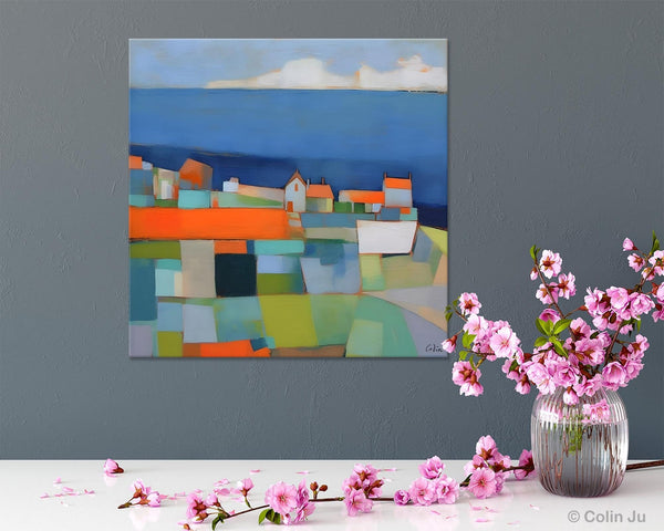 Landscape Canvas Paintings, Original Abstract Wall Art Paintings, Modern Wall Art Painting for Living Room, Acrylic Painting on Canvas-HomePaintingDecor