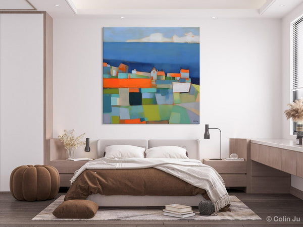 Landscape Canvas Paintings, Original Abstract Wall Art Paintings, Modern Wall Art Painting for Living Room, Acrylic Painting on Canvas-HomePaintingDecor