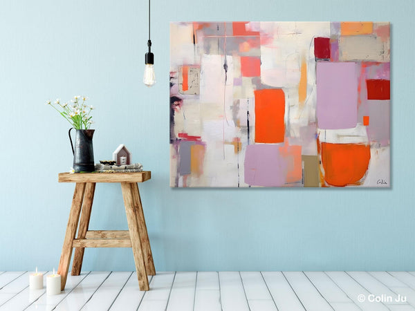 Large Wall Art Ideas for Bedroom, Hand Painted Canvas Art, Oversized Canvas Paintings, Original Abstract Art, Contemporary Acrylic Artwork-HomePaintingDecor