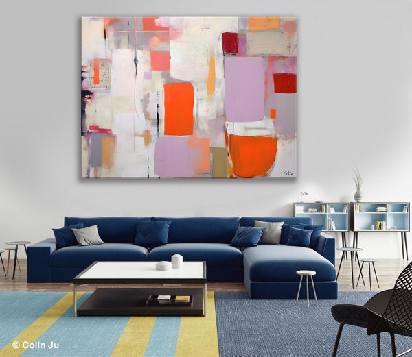 Large Wall Art Ideas for Bedroom, Hand Painted Canvas Art, Oversized Canvas Paintings, Original Abstract Art, Contemporary Acrylic Artwork-HomePaintingDecor