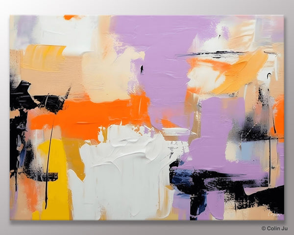 Modern Acrylic Painting on Canvas, Contemporary Wall Art Paintings, Extra Large Original Art for Dining Room, Hand Painted Canvas Artwork-HomePaintingDecor