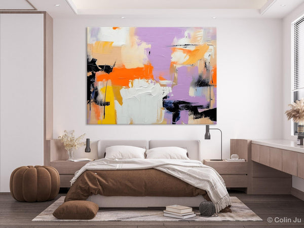 Modern Acrylic Painting on Canvas, Contemporary Wall Art Paintings, Extra Large Original Art for Dining Room, Hand Painted Canvas Artwork-HomePaintingDecor