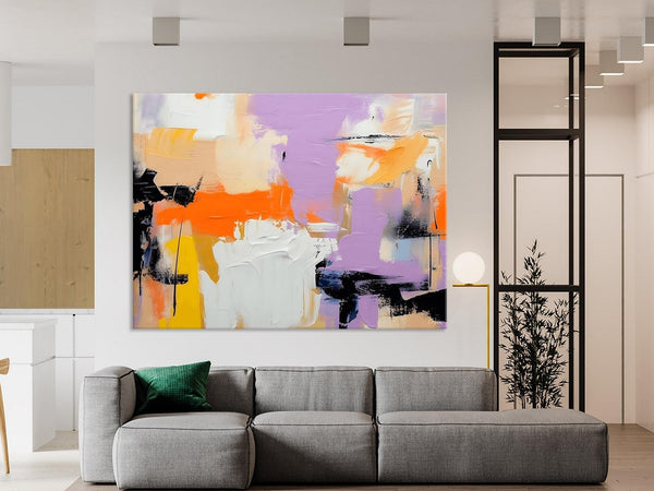 Modern Acrylic Painting on Canvas, Contemporary Wall Art Paintings, Extra Large Original Art for Dining Room, Hand Painted Canvas Artwork-HomePaintingDecor