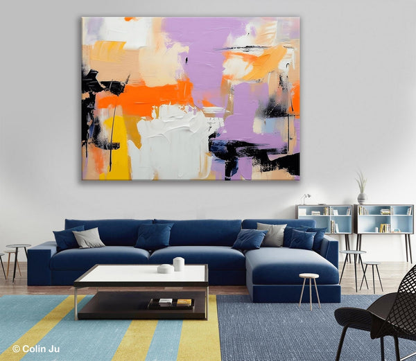 Modern Acrylic Painting on Canvas, Contemporary Wall Art Paintings, Extra Large Original Art for Dining Room, Hand Painted Canvas Artwork-HomePaintingDecor