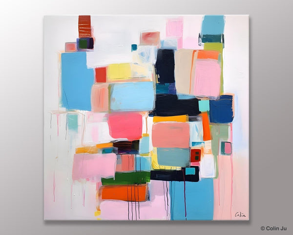 Modern Canvas Paintings, Large Abstract Art for Bedroom, Original Abstract Wall Art, Simple Modern Acrylic Artwork, Contemporary Canvas Art-HomePaintingDecor
