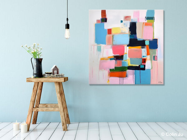 Modern Canvas Paintings, Large Abstract Art for Bedroom, Original Abstract Wall Art, Simple Modern Acrylic Artwork, Contemporary Canvas Art-HomePaintingDecor
