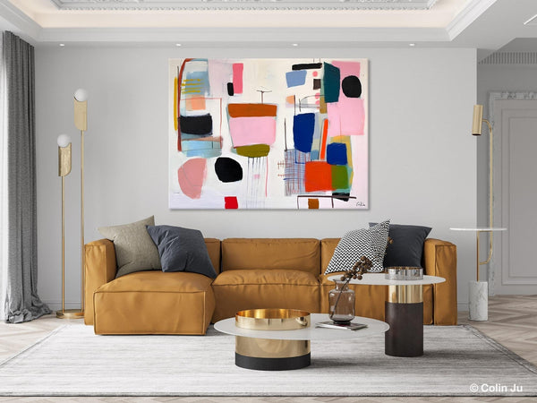 Contemporary Acrylic Painting on Canvas, Original Canvas Art, Large Wall Art Painting for Bedroom, Oversized Modern Abstract Wall Paintings-HomePaintingDecor