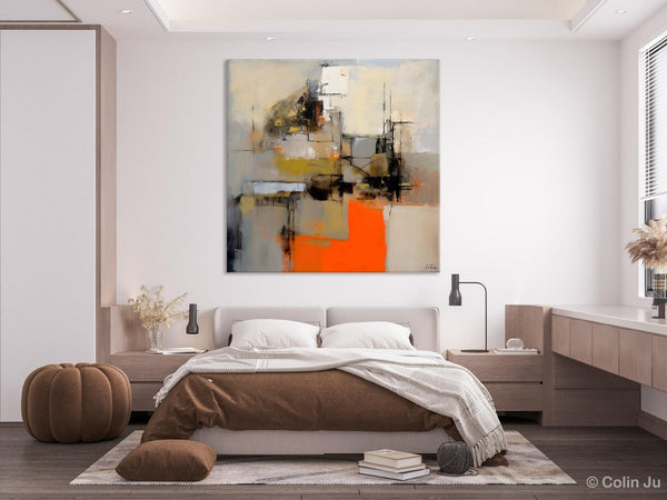 Large Abstract Art for Bedroom, Original Abstract Wall Art, Simple Modern Acrylic Artwork, Modern Canvas Paintings, Contemporary Canvas Art-HomePaintingDecor