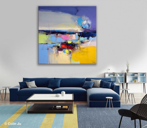 Modern Canvas Art Paintings, Palette Knife Abstract Painting, Original Modern Acrylic Artwork, Large Abstract Paintings for Dining Room-HomePaintingDecor