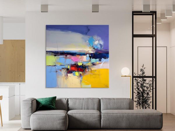 Modern Canvas Art Paintings, Palette Knife Abstract Painting, Original Modern Acrylic Artwork, Large Abstract Paintings for Dining Room-HomePaintingDecor