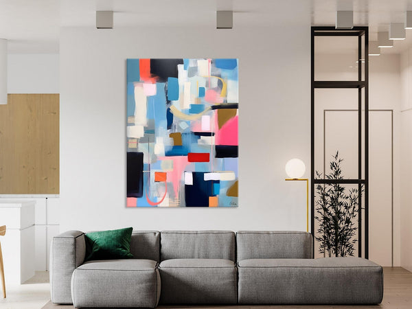 Original Modern Artwork, Contemporary Acrylic Painting on Canvas, Large Wall Art Painting for Bedroom, Oversized Abstract Wall Art Paintings-HomePaintingDecor