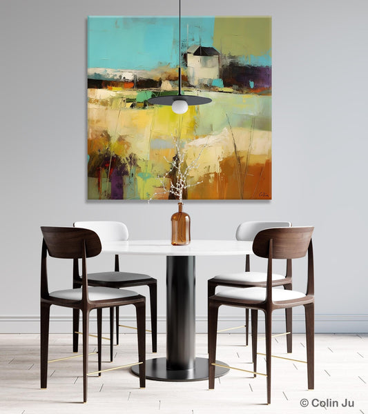 Landscape Canvas Paintings, Landscape Acrylic Art, Original Abstract Art, Hand Painted Canvas Art, Large Landscape Paintings for Living Room-HomePaintingDecor