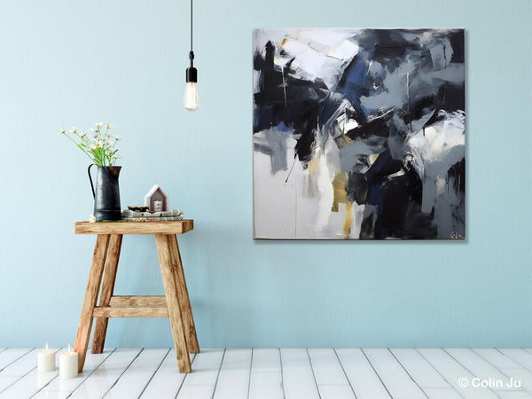 Simple Modern Acrylic Art, Modern Original Abstract Art, Large Abstract Art for Bedroom, Canvas Paintings for Sale, Contemporary Canvas Art-HomePaintingDecor