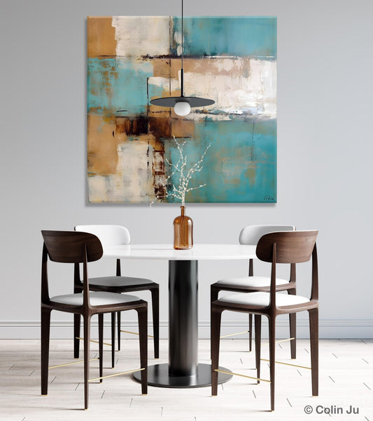 Large Wall Art for Bedroom, Geometric Modern Acrylic Art, Modern Original Abstract Art, Canvas Paintings for Sale, Contemporary Canvas Art-HomePaintingDecor