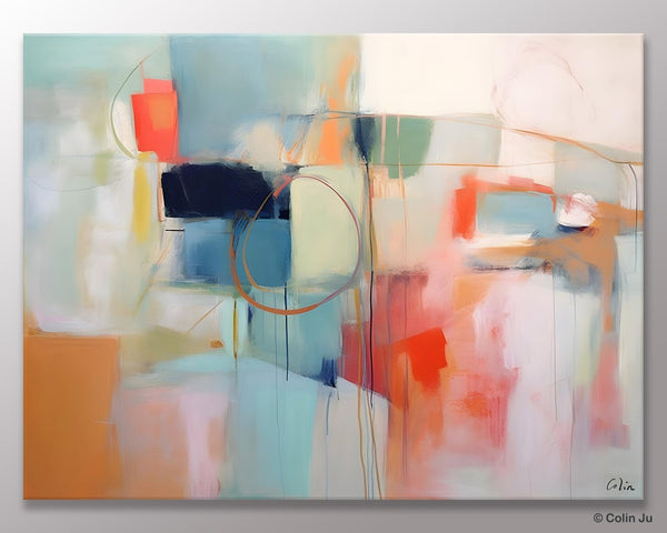 Large Modern Canvas Art, Original Abstract Art Paintings, Hand Painted Acrylic Painting on Canvas, Large Wall Art Painting for Dining Room-HomePaintingDecor
