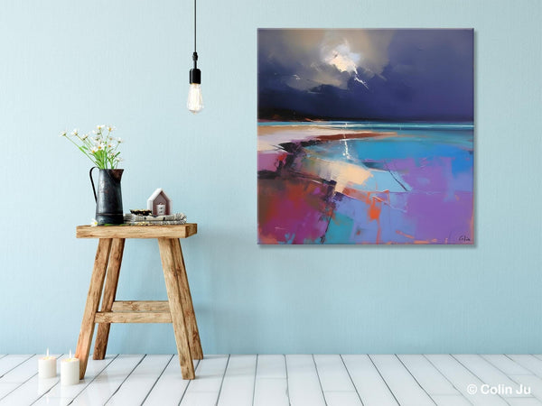 Landscape Canvas Paintings, Hand Painted Canvas Art, Landscape Acrylic Art, Original Abstract Art, Large Landscape Paintings for Living Room-HomePaintingDecor