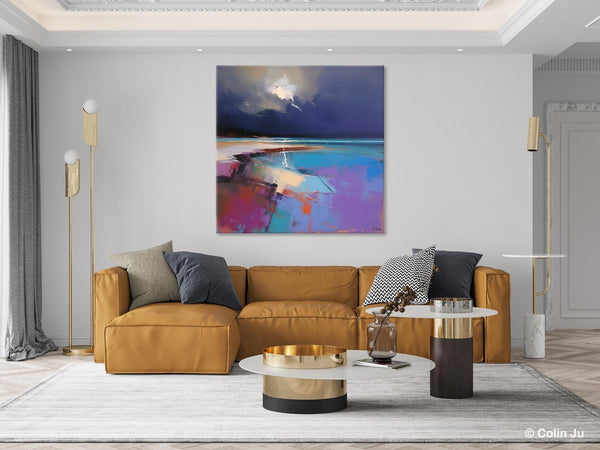 Landscape Canvas Paintings, Hand Painted Canvas Art, Landscape Acrylic Art, Original Abstract Art, Large Landscape Paintings for Living Room-HomePaintingDecor