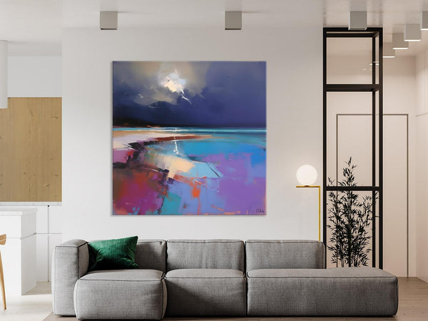 Landscape Canvas Paintings, Hand Painted Canvas Art, Landscape Acrylic Art, Original Abstract Art, Large Landscape Paintings for Living Room-HomePaintingDecor