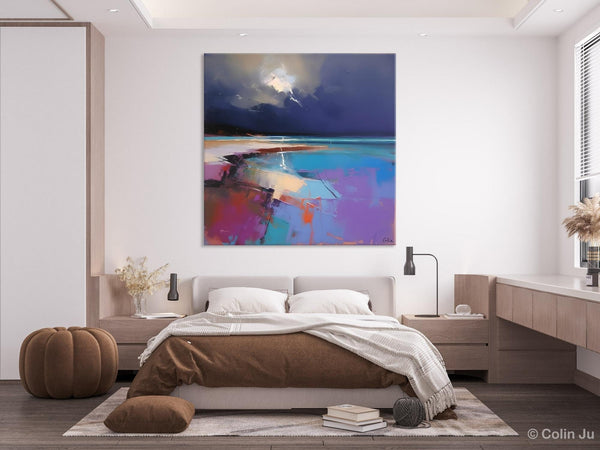 Landscape Canvas Paintings, Hand Painted Canvas Art, Landscape Acrylic Art, Original Abstract Art, Large Landscape Paintings for Living Room-HomePaintingDecor