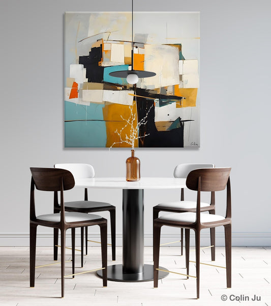 Geometric Original Canvas Wall Art, Contemporary Acrylic Artwork, Hand Painted Canvas Art, Modern Abstract Artwork, Large Abstract Paintings-HomePaintingDecor